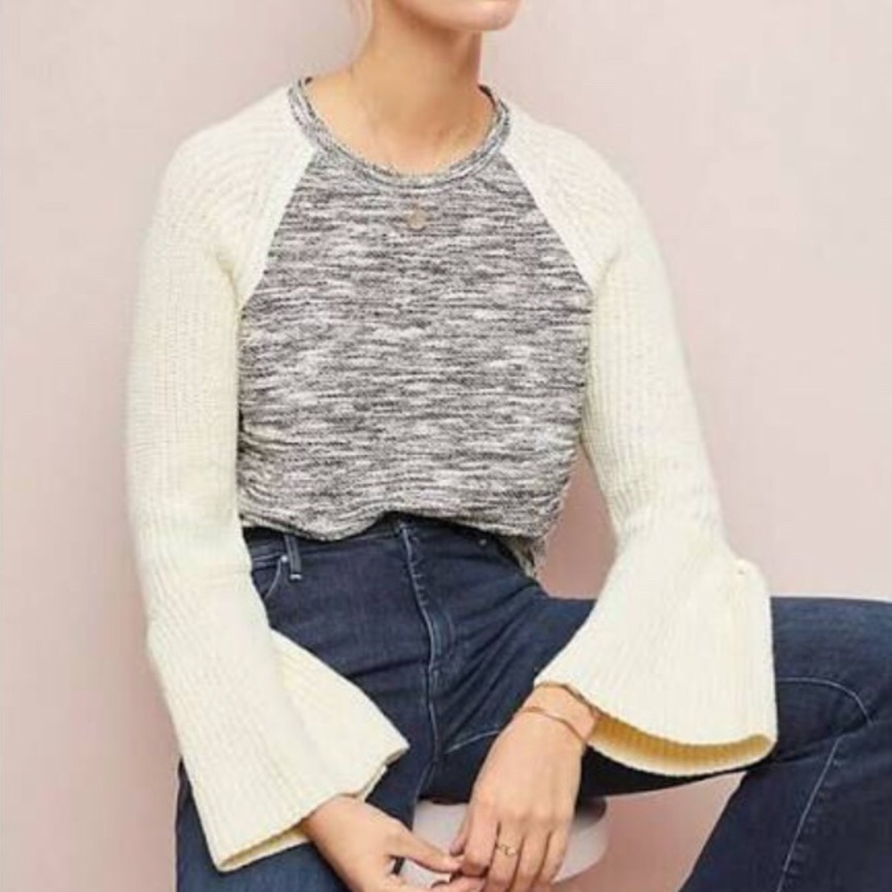 Anthropologie Dolan Bell Sleeve Raglan Sweater S